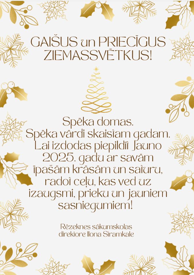 Gaišus un priecīgus Ziemassvētkus! (apsveikums)